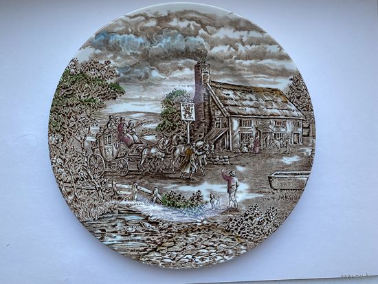 Тарелка The Post House, Wood&Sons, England, винтаж.