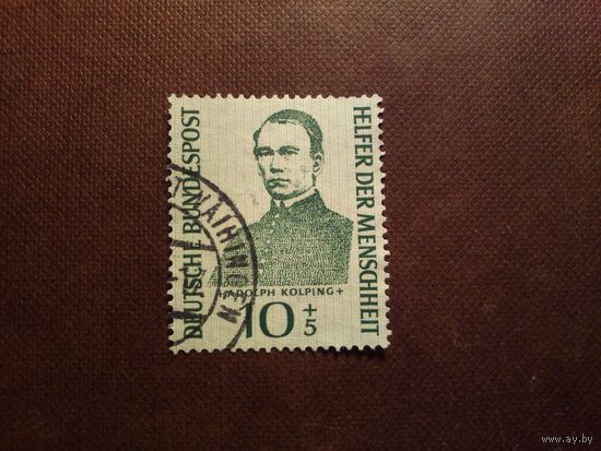 Германия .ФРГ 1955 г.Адольф Кольпинг  (1813-1865)-католический священник, общественный активист, богослов./50а/