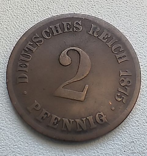 Германия 2 пфеннига, 1875 С 4-4-12