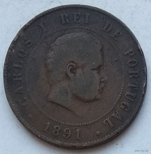 Португалия 20 рейсов 1891 г.