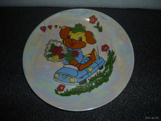 Тарелка настенная. Фарфор. МФЗ. СССР