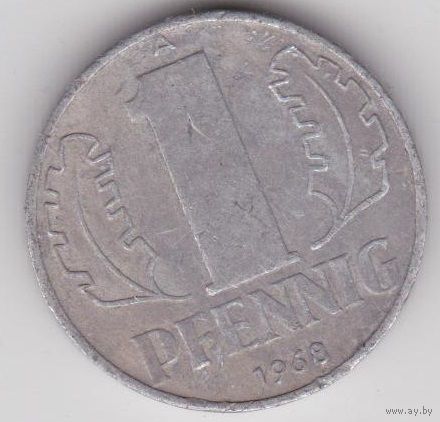 ГДР 1 пфенниг 1968
