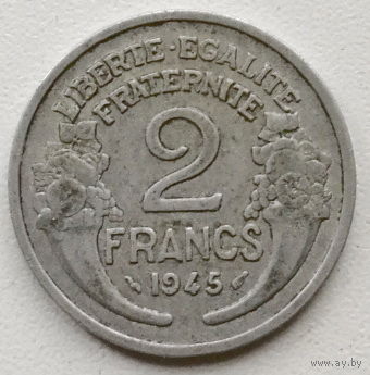 Франция 2 франк 1945