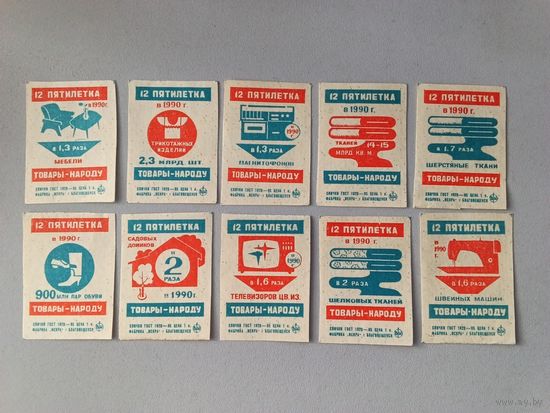 Спичечные этикетки ф.Искра. 12 пятилетка