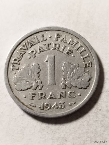 Франция 1 франк 1943