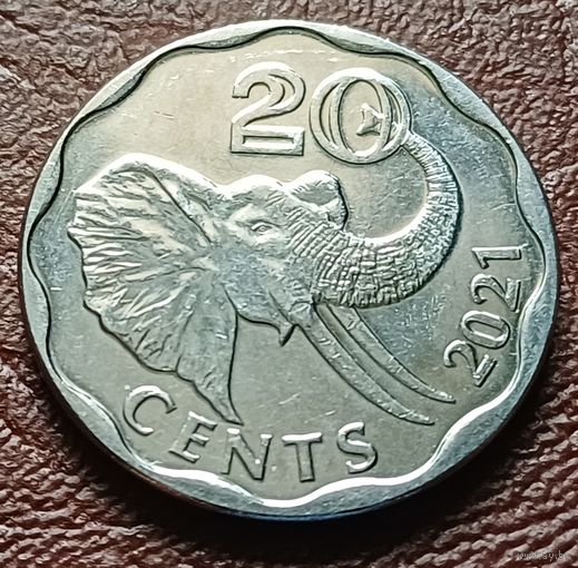Эсватини (Свазиленд) 20 центов, 2021   ( 2-10-1 )