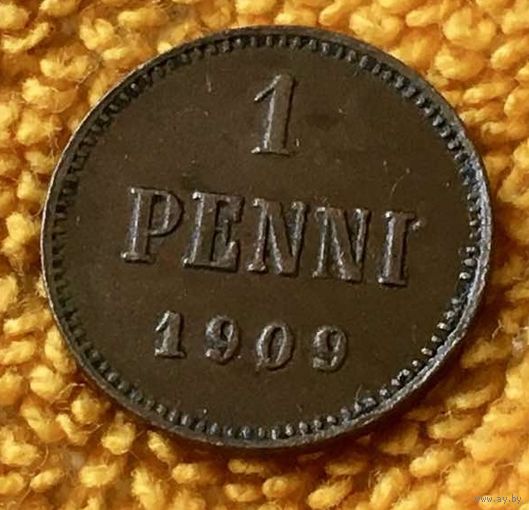 1 penni 1909 года.