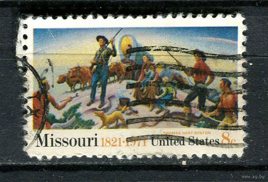 США - 1971 - 150-летие штата Миссури - [Mi. 1030] - полная серия - 1 марка. Гашеная.  (Лот 61HB)-T4P51