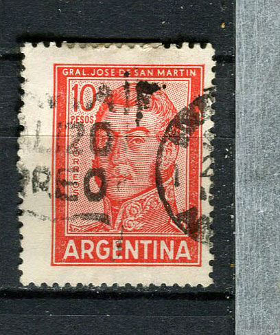Аргентина - 1965/1966 - Генерал Хосе де Сан-Мартин 10Р - [Mi.868] - 1 марка. Гашеная.  (Лот 31BZ)