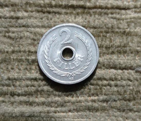 Werty71 Венгрия 2 филлера 1963