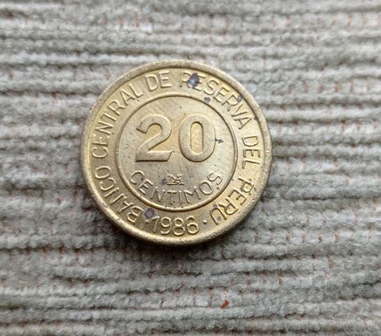 Werty71 Перу 20 сентимо 1986
