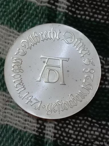 ГДР 10 марок серебро  1971 Альбрехт Дюрер