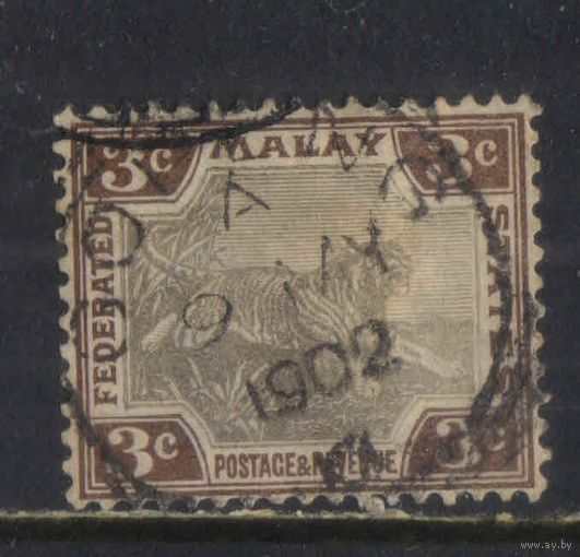 GB Малайя Федерация 1901 Тигр Стандарт #16