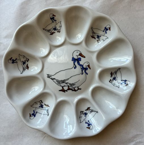 Блюдо для фаршированных яиц 220 мм (Гуси (Микс)  ДФЗ