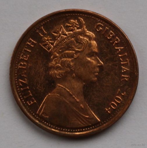 Гибралтар 1 пенни "300 лет захвату Гибралтара" 2004 год, XF