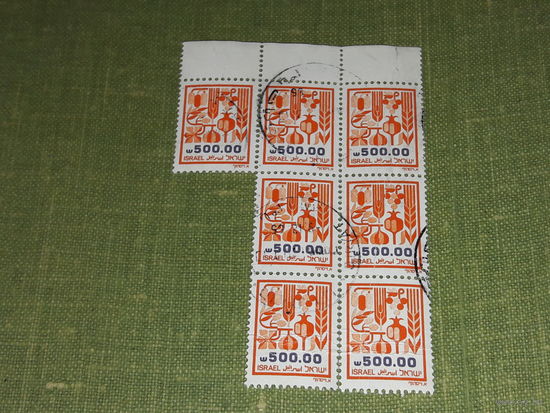 Израиль 1984 Стандарт. Национальные растения. Сцепка 7 марок