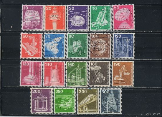 Германия ФРГ 1975-82 Вып Промышленность и Техника Стандарт #Mi 847-59,990,993,1135-8