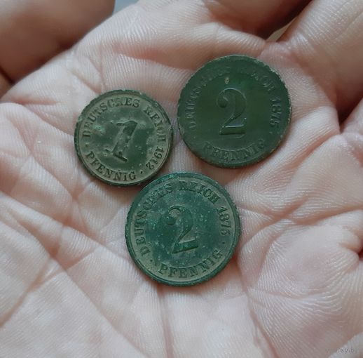 Пфенниги 3 шт