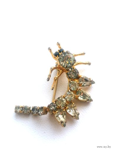 Редкая брошь Сороконожка, торги с Рубля