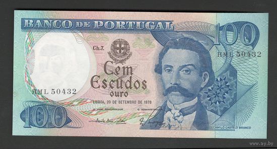 Португалия 100 эскудо 1978 года. Тип Р-169b. Состояние UNC