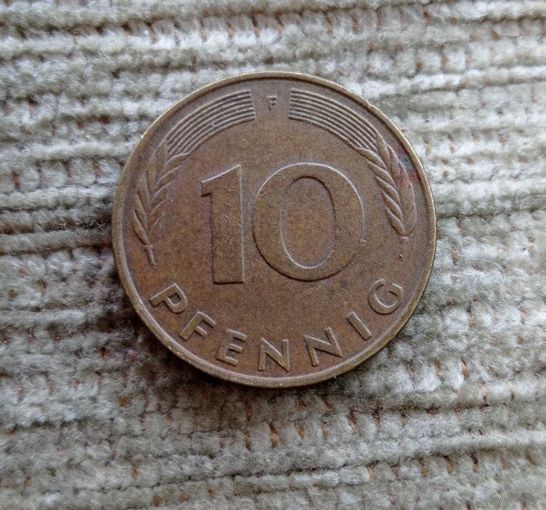 Werty71 Германия ФРГ 10 пфеннигов 1977 F