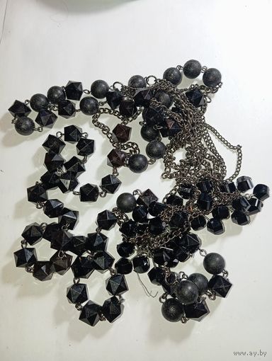 Бусы Чехословакии . Распродажа винтажный бижутерии с рубля !