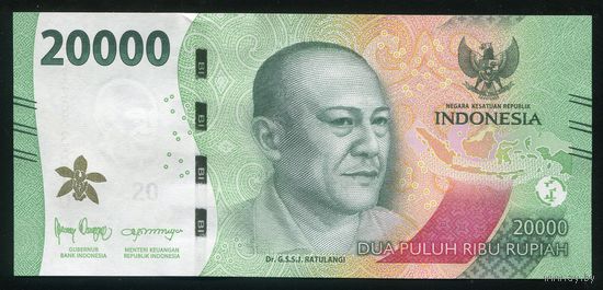 Индонезия 20000 рупий 2022 г. P166. Серия LAZ. UNC