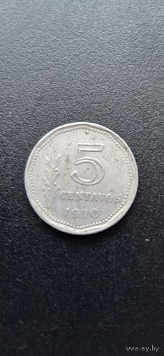 Аргентина 5 сентаво 1970 г.