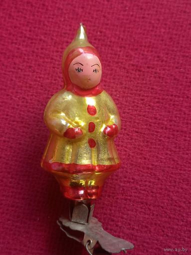Елочная игрушка на прищепке СССР. Герда Снежная Королева.