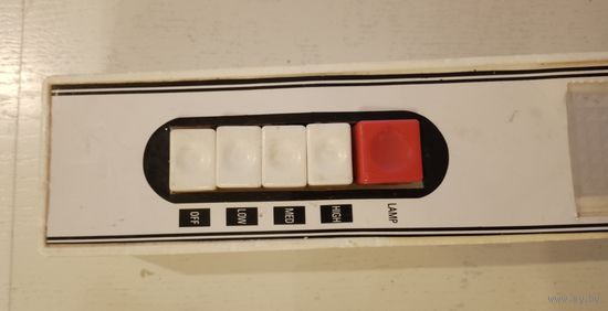 Клавишный переключатель с зависимой фиксацией для вентилятора вытяжки, электродвигателя, обогревателя.