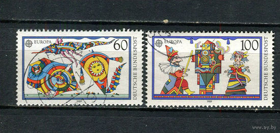 ФРГ - 1989 - Европа CEPT. Воздушные змеи и Кукольный театр - [Mi. 1417-1418] - полная серия - 2 марки. Гашеные.  (LOT Dd38)