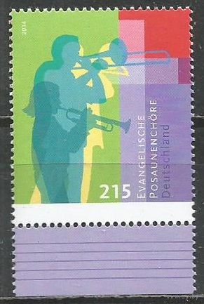 Германия. 14 Евангелических трамбоновых хоров. 2014г. Mi#3065.