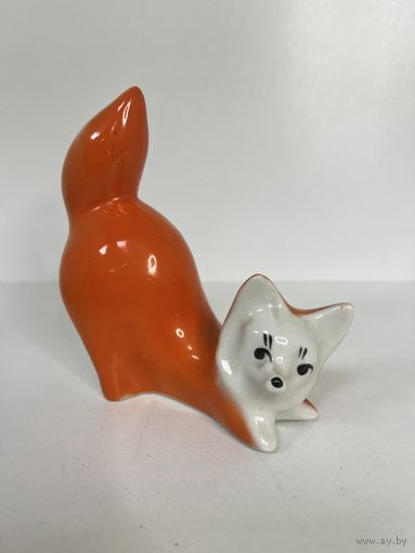 Статуэтка фарфор лиса гфз ссср с рубля