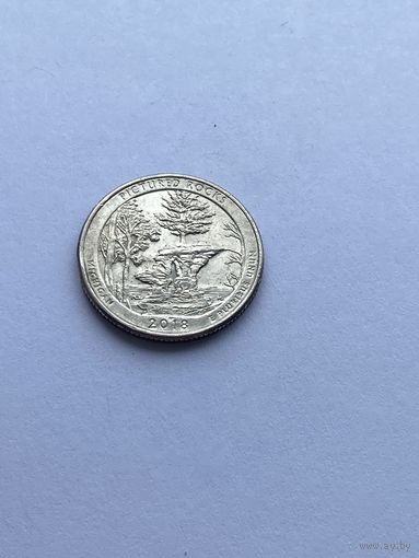 25 центов 2018 г., Национальные озерные побережья живописных камней, штат Мичиган, США