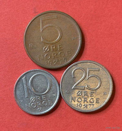 Норвегия, 3 монеты