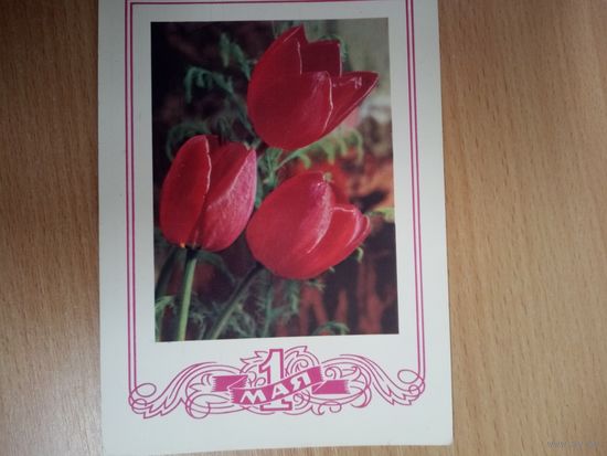 Открытка. 1 мая! Фото Г. Костенко. 1975 год