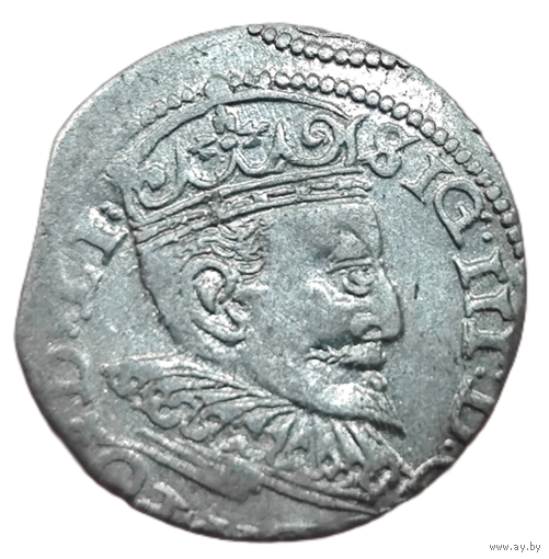 Ливония 3 гроша, 1596 года. Смещение. Сохран