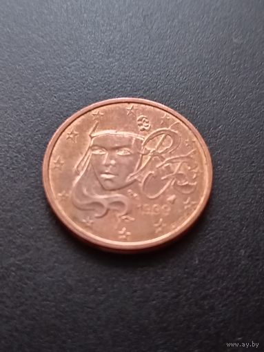 Франция 2 евроцента 1999 г.