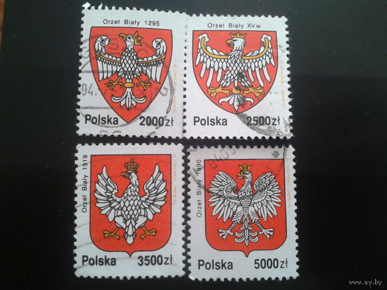 Польша 1992 стандарт гербы
