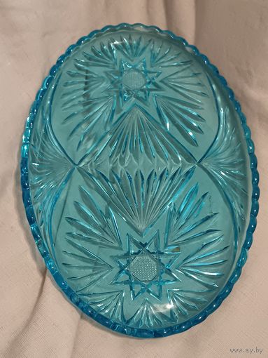 Поднос из цветного стекла. СССР