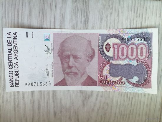 Аргентина 1000 UNC c рубля