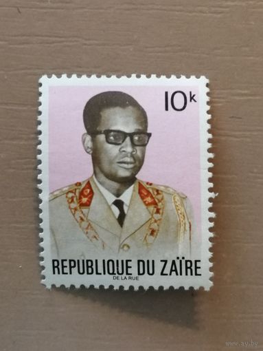 Заир (ДР Конго), марка, 1972 год, Президент Джозеф Д. Мобуту