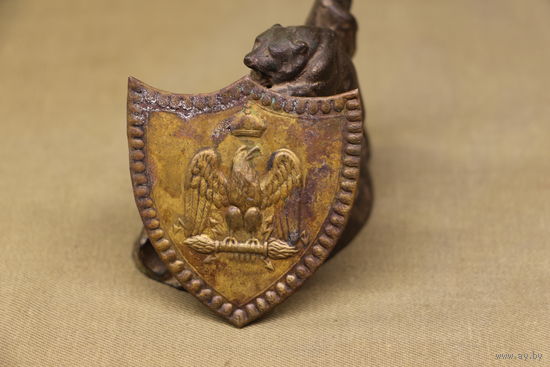 Киверная бляха армии НАПОЛЕОНА, линейный полк. ВОЙНА 1812 год. Распродажа коллекции вещей. С РУБЛЯ! АУКЦИОН!
