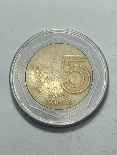 Перу  5 новый соль 2008 года .