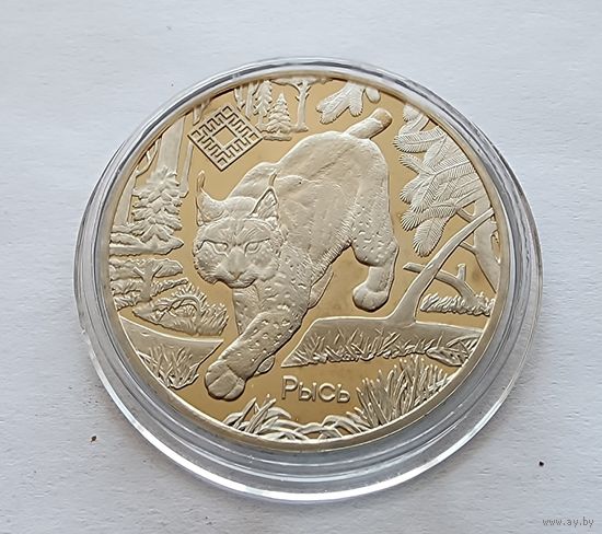 Беларусь 1 рубль, 2020 Заказник  Синьша. Рысь.