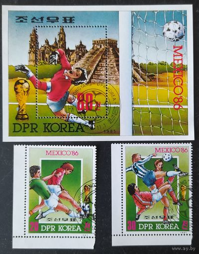 КНДР 1985 блок+2м I Mexico 86.