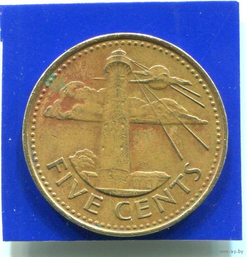 Барбадос 5 центов 1988