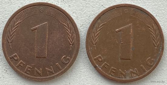 Германия 1 пфенниг 1983 г. G. Цена за 1 шт.