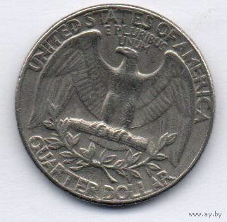 СОЕДИНЁННЫЕ ШТАТЫ АМЕРИКИ 1/4 ДОЛЛАРА. КВОТЕР. 25 ЦЕНТОВ 1974