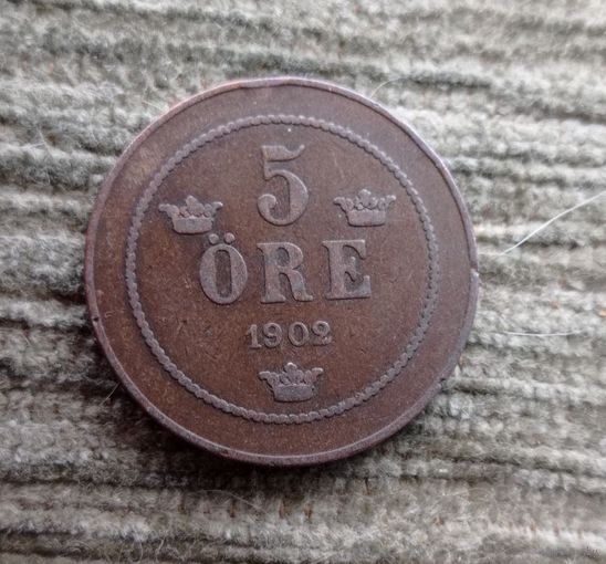 Werty71 Швеция 5 эре 1902